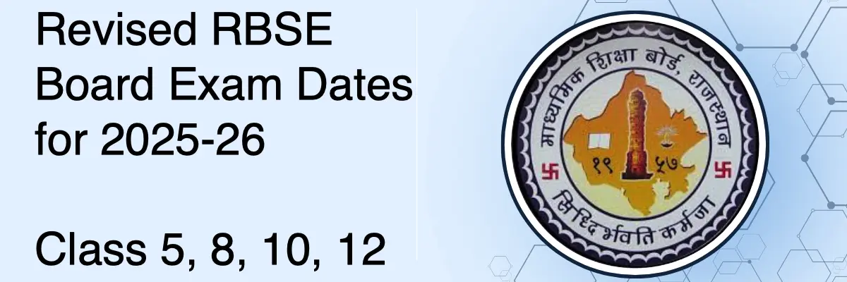 RBSE Board Exam Dates - New School Session from April 1, 2026